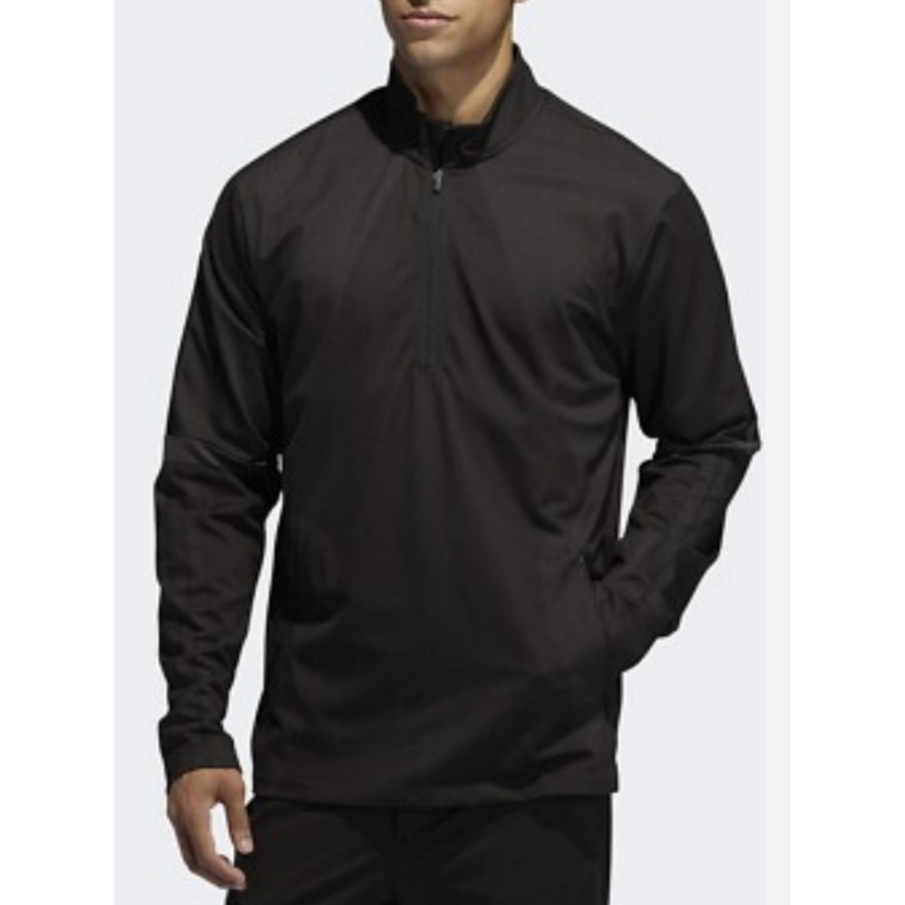 adidas Men's Black Lightweight Half-Zip Jacket